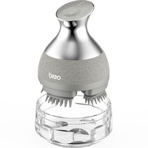 [독일 red dot 디자인상 수상] breo 전동 헤드 브러쉬 IPX7 방수 두피 케어 전신 사용 가능 스탠드 첨부 USB 충전 - scalp 2 - (스톤 실버)