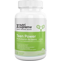 [캐로플] 12-17세 소년 소녀를 위한 Nutri Supreme Teen Multivitamin 최고의 코셔 원 1일 10대 비타민 십대 발달 및 면역 건강을 위해 제조됨, [02] 50+ 멀티비타민
