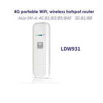 LTE 라우터 무선 인터넷 휴대용 핫스팟 동글이 차량용 USB 와이파이 라우터, D LDW931 4채널