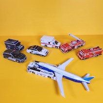 DIY 3D 입체 퍼즐 만들기 집콕놀이 중장비 건설장비 만들기 4개 묶음세트, 긴급출동 4종세트