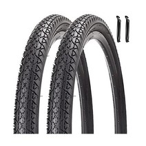 바이크 타이어 66cm x 5.4cm26인치 2.15인치 접이식 비치 크루저 교체용 자전거, 블랙과 타이어 레버 한 쌍