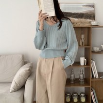 [퍼프소매 고퀄~!] 양브이넥 퍼프 벌룬 소매니트