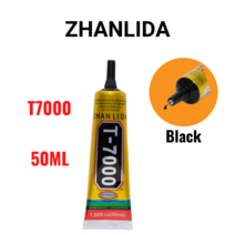 Zhanlida T7000 50ML 블랙 연락처 핸드폰 태블릿 수리 접착제 전자 부품 접착제 정밀 애플리케이터 팁, T7000 50ML 1PC