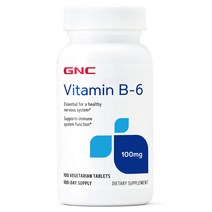 GNC VITAMIN B-6 100 MG VEGETARIAN TABLETS 비타민B6 100정, 1병