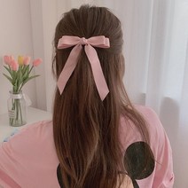 골프 리본핀 집게핀 머리핀 뒤통수볼륨 왕 롱 바나나핀 왕리본 반묶음 웨어 삔 라운딩 헤어, 힐캠 2-골프리본핀-블루, 힐캠 본상품선택