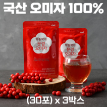 문경오미자 청정기역 문경산 100% 오미자 국산 국내산 오미자 추출액 파우치 액상 80ml x 30포, 3박스