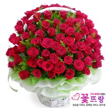 레드풍성100송이 꽃바구니