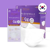 4중필터마스크 피부자극없는 김서림방지 국내생산 귀안아픈 kf94 미세먼지 마스크, 화이트50매