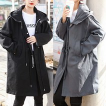 캐주얼 후드 여성 점퍼 아우터 환절기 야상 사파리
