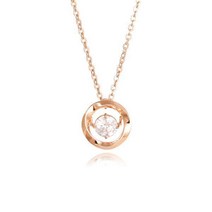 [오에스티] O.S.T [심장박동] 시뮬렛다이아 화이트 링스윙 실버 목걸이 OTN22090