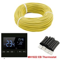 건식난방 MINCO HEAT 100m 12K 33Ohm 탄소 섬유 히팅 케이블 전선 농업 언더 플로어 시스템 온도 조절기 포함, [03] 100m and M6 EB