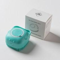 애완동물 강아지 고양이 브러시 똥 화장실 야외 쓰레기 가방 마사지 뷰티 샴푸 디스펜서, 스퀘어 블루