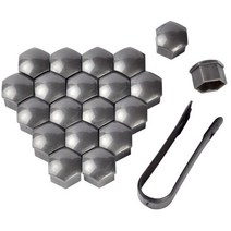 NS 수정 자동차 타이어 휠 허브 커버 휠 너트 커버 17mm 너트 캡 너트 캡 방진 외부 장식 보호 20 개, [2] GRAY