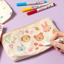 바이오로드 민화 도안 다용도 캔버스 파우치 만들기, 물고기, 1개