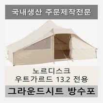 방수포 노르디스크 우트가르드 13.2 전용 주문 제작 타포린 풋프린트 천막 그라운드시트 캠핑, PVC 누텔라초코방수포+가방
