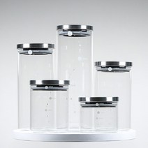 cocooning 다양한 사이즈 실리콘팩킹 내열유리 밀폐용기, 스텐커버, 1100ml