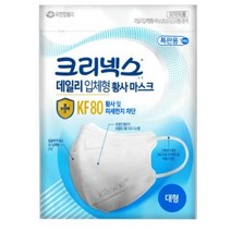 크리넥스 데일리 입체형 황사마스크 대형 KF80 지퍼백, 30개, 1개입