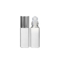 갈색 롤온 향수 공병 롤러볼 오일 화장품 차광 유리 용기, AI실버캡 투명 3ml