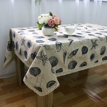 리빙팝 마린 패턴 식탁보, B, 140 x 200 cm
