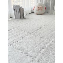 층간소음 방지 침실 거실 바닥 뽀글이 매트 쿠션 놀이 10매, 23 하얀색