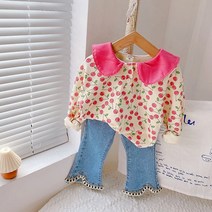 체리쥬빌레BL 데님팬츠세트 아동복 여아상하복 여자아동복 아동상하복 여아옷 여아의류 아동가을옷 키즈의류 유아동복 유아상하복