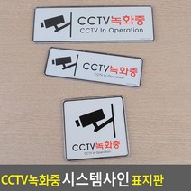 아트사인 CCTV녹화중 195x65mm 표지판 9207