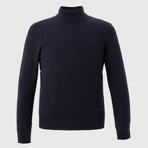 [인디안] 고급 캐시미어혼방 솔리드 반폴라 니트MIPBHXW9401BCN