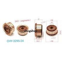 6x20x12mm 24p 구리 막대 발전기 전기 모터 정류자 구리 정류자 전기자 정류 3295-24, 1 pc