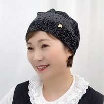 비니 두건 중년여성 실내 반다나 모자