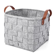 짠된 스토리지 바구니 펠트 가방 의류 상자 Sundries 장난감 가구, 1Pc, 02 L 31x31x29cm