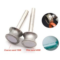 연마공구 절삭공구 2-12mm 오목 다이아몬드 연마 휠 연삭 헤드 유리 아크 모따기 에지 도구 6mm Shank, 3mm Coarse sand