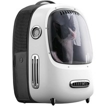 PETKIT 고양이용 캐리백 애완동물 통기성 돌출 방지 기능을 탑재 내장 라이트 인체공학에 근거한 설계 외출, 05 화이트