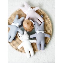 [아리베베] 신생아 아기 애착 인형 모달 토끼 인형, 색상:핑크