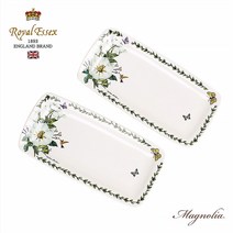 베스트데코 본차이나 생선접시 2P세트, 매그놀리아