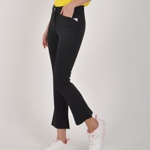 UB-15 밑주름 링클프리 블랙 봄 9부 바지 스판 빅사이즈 나팔 부츠컷 여성 골프 웨어