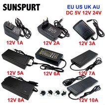 다운트랜스 변압기 DC 5V 12V 24V 조명 변압기 AC 110V 220V 스위칭 전원 공급 장치 1A 2A 3A 5A 6A 8A LED, 03 DC 24V_02 US_05 6 A