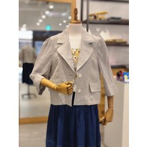 7부소매 퍼피 슬리브 크롭 자켓 T224MJK234W