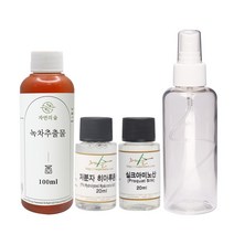 [자연의숲] 그린티 수분 스킨토너 만들기세트 (녹차추출물 저분자히알루론산 실크아미노산 스프레이공병), 1개