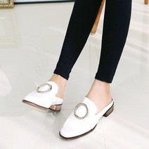 여성 링장식 블로퍼 단화 로퍼 슬리퍼 뮬