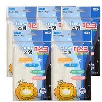 5DAY 유아 어린이 일회용 마스크 3중필터 5매입, 5개