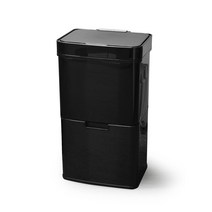 bcl 쓰레기통 더스트 박스 뚜껑 첨부 블랙 식 단삼 62L 센서 부착 대용량
