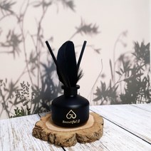 블랙 페더 디퓨저 100ml 고급인테리어 블랙 보틀 실내방향제 차량용 머리안아픈 뷰티풀제이제이 정정아마켓, 민트쇼핑백+1000, 200ml27000원, 14-JJ클라우드 코튼