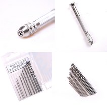 11 개/대 미니 수동 알루미늄 핸드 드릴 키리스 척 10pcs 트위스트 마이크로 비트 목공 드릴링 로타리 도구, 한개옵션0