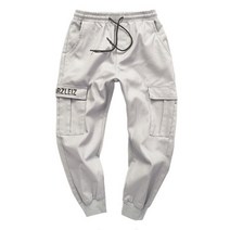 남성 등산 바지 Hot 자수 레터 카고 하이킹 39의 한국 트렌디 루즈 캐주얼화물 오버올 Men39s harem leg trousers men