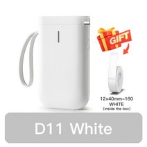 님봇 라벨 프린터 휴대용 포켓 블루투스 열전사 D11, White Printer, 사우디 아라비아