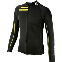 TUSA Sport 남성용 2mm 네오프렌 잠수복 상의 미디엄 블랙