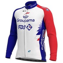 라이딩 바람막이 방풍자켓 겨울 양모 열 2021 GROUPAMA FDJ 팀 블루 ONLY 긴 소매 사이클링 저지 의류 CICL