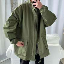 카키색 남성 가을 여행 나들이 코디 자켓 점퍼 잠바 남성가죽자켓 남성가죽점퍼 남성양가죽자켓 남자가을자