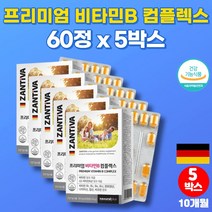 독일 코스트코 비타민 b b군 b3 b5 b6912 복합제 cobalamin pyridoxine pantothenic acid 판토텐산 영양제, 5박스