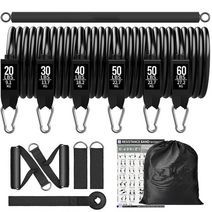 마인드머슬 팻킬러 슬리미존 밸런스파워 바디슬리머 ems 슈트 식스패드 마요홈 ab 슬라이드 롤아웃 앱 롤아웃 원더코어 슬라이드 운동 바 피트니스 저항 밴드 세트 요가, 바와 250lbs-13pcs